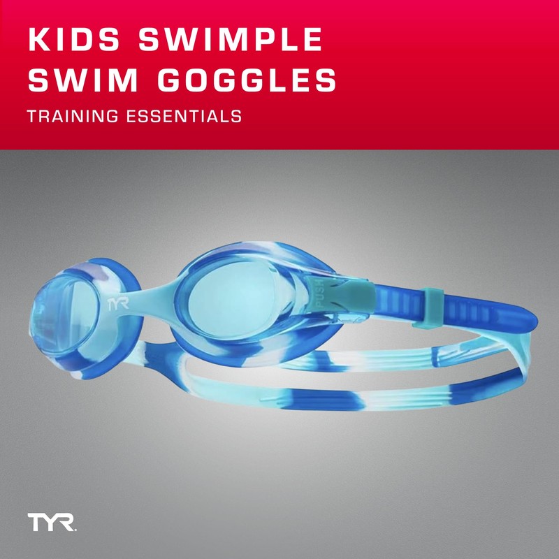 TYR Unisex Child Kid's Swimple Tie Dye Goggle - Pink/Pink/White,