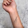 4 x 'Calligraphy Swallow' Temporary Tattoos - Water Resistant, Skin-Safe,