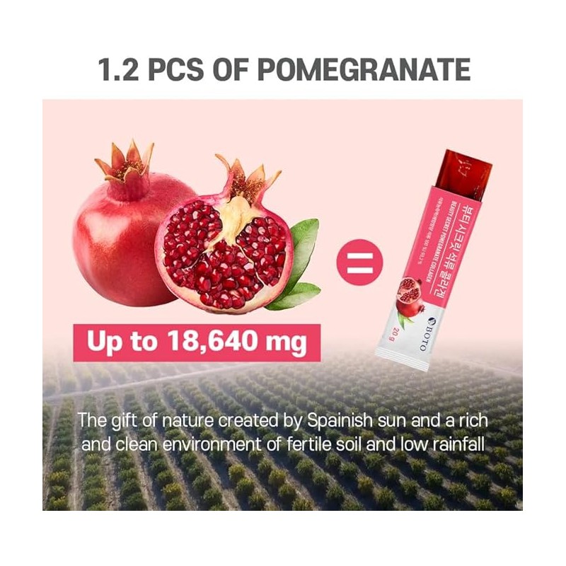 BOTO - Beauty Secret Pomegranate Collagen, 20g, 15 sticks
