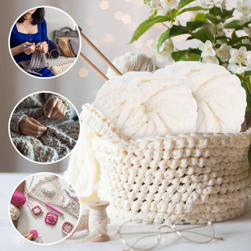 Plush Yarn - Soft Yarn for Crocheting Blankets,Thick Yarn for