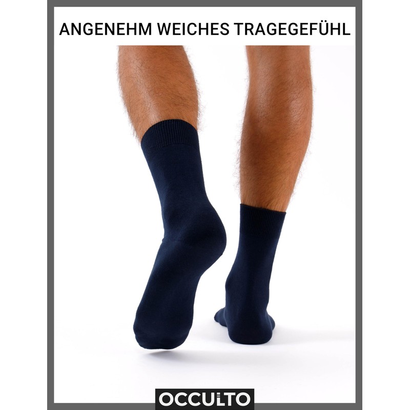Occulto Men's 100% Cotton Socks Pack of 6 (Model: Roland),