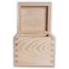 Small Square Cube Wooden Box with Lid | 11 x