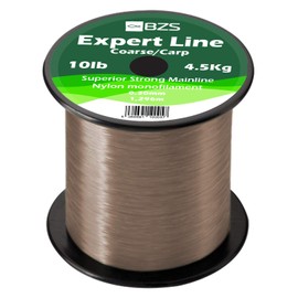 BZS Expert Carp Coarse Fishing Line Nylon Monofilament - Strong Tension High Load String Spool 4lb 5lb 6lb 8lb 10lb 12lb 15lb 20lb 25lb 30lb 40lb 50lb 60lb - Brown