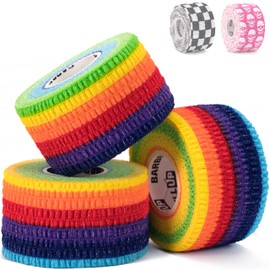 Barbell UP Professional Weight Lifting Thumb Tape - Protects Finger Tape, Adhesive for Powerlifting, Yoga & Gym, Hand Grip Support for Weightlifting, Deadlift, Barbell Hook Grip (RAINBOW)