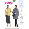 Burda Patron 6372 Women's Coat, 36-46
