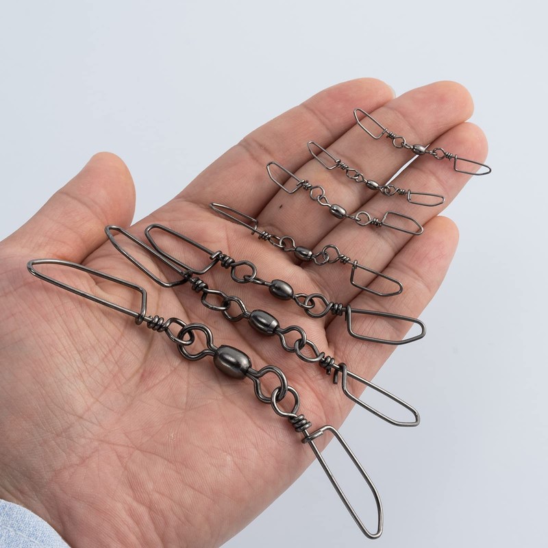 Alwonder 30PCS Double Snap Swivels, Trolling Planer Board Line Release