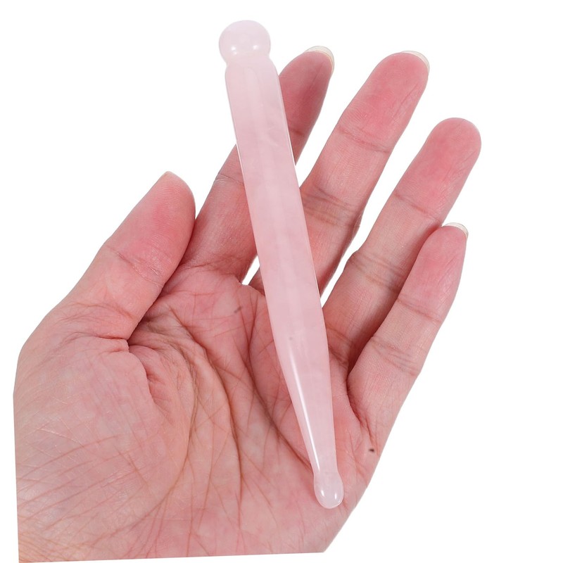 FOMIYES Rose Quartz Acupressure Massage Pen Gua Scraping Massage Tools