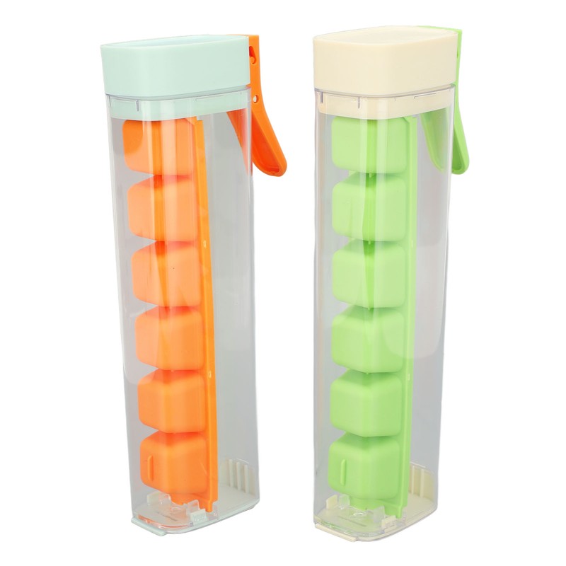 2PCS Ice Cube Trays 6 Grids Easy Release Reusable Ice