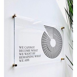 Large Clear Acrylic Habit Tracker for wall | Dry-Erase Message White Board Calendar Wall Mounted Office Home Family Organization Tools Must Haves School Kids Adult Mom Teen Monthly Weekly ADHD Tools