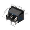 Baomain Momentary Rocker Switch 6 Pin DPDT Button On/Off/On AC