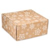 Kraft Snowflakes Gourmet Shipping Boxes - 9 x 9 x