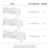 IVAPUPU 2 Pcs White Table Cloth for Rectangle 60 x