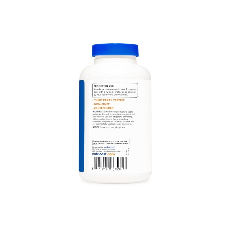 Nutricost Alpha Lipoic Acid 600mg - 240 Vegetarian Capsules
