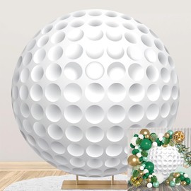 Leyiyi 5x5ft Golf Birthday Party Round Backdrop Cover Outdoor Sports Theme Photography Background Circle Backdrop Cover for Golf Sports Themed Birthday Party Decoration Golf Club Lovers Photo Prop