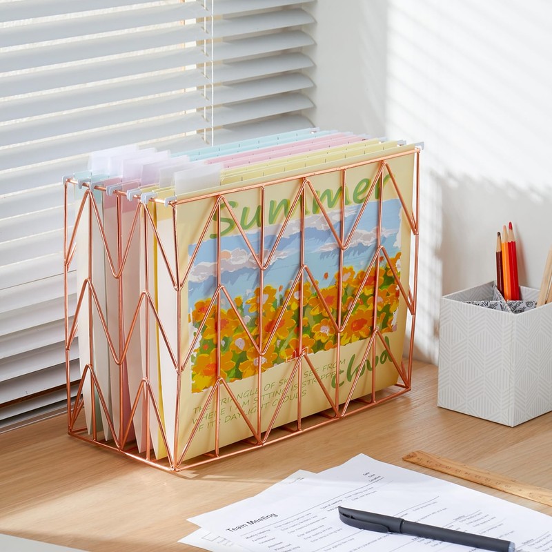 Y YOMA 6 Pack Decorative Hanging File Folders Letter Size