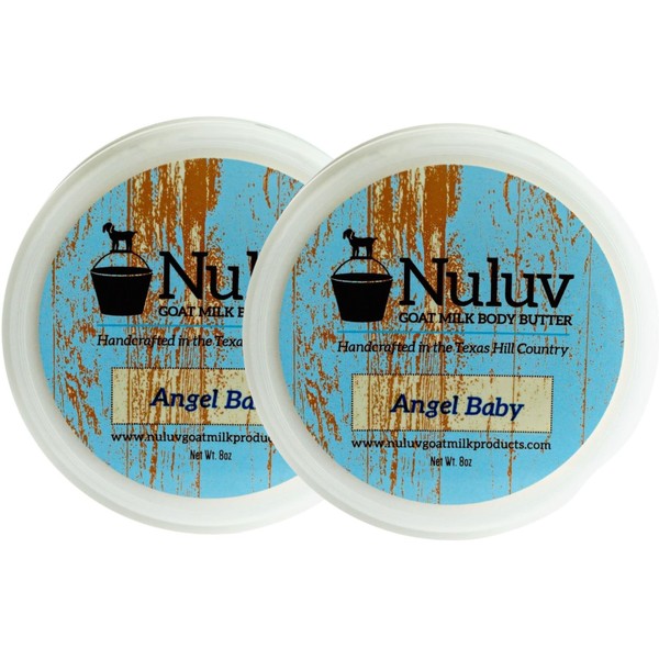Nuluv Goat Milk Body Butter Long-Lasting Moisture Soothing for Dry and Sensitive Skin, Made in USA (2-Pack, Assorted)