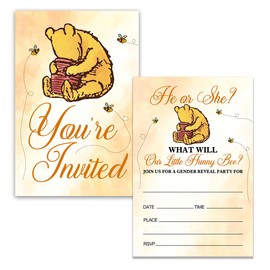 Dolimifa 20 Colorful Pooh Party Invitations with Envelopes