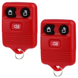 Key Fob fits 1998-2016 Ford Lincoln Mercury Mazda Keyless Entry Remote (Red), Set of 2
