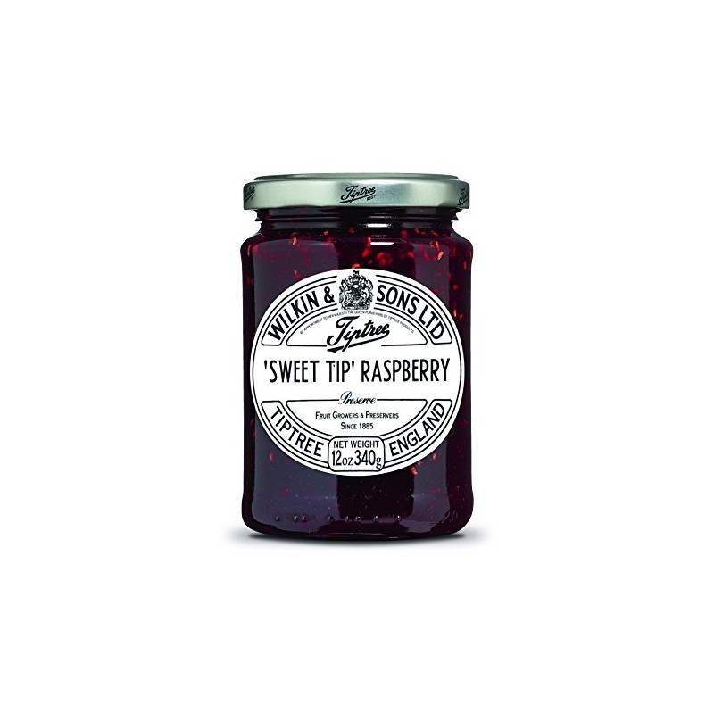 Tiptree Sweet Tip Raspberry Preserve, 12 Ounce Jars (Pack of