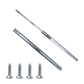 Septe 2Pcs Drawer Slides, Metal Drawer Slide, Two Way Drawer Tracks, 12 Inch(0.7" Wide)