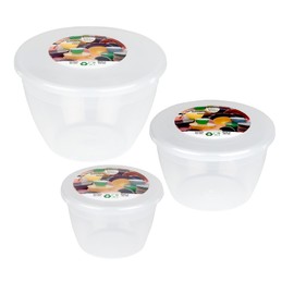 Just Pudding Basins 3 Smaller Sizes in One Set Steam Pudding Bowls, Basin and Lid 1x 1/4 Pint, 1x 1/2 Pint 1x 1 Pint (Clear)