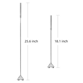 Kirecoo Algae Scraper for Glass Aquariums, 25.6" Fish Tank Cleaner, Stainless Steel Algae Scraper for Fish Tank with 10 Blades, Aquarium Glass Cleaning Tools, Cleaning Accessories