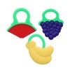 3Pcs Baby Teething Toys Lovely Fruit Shape Teeth Discomfort Relief