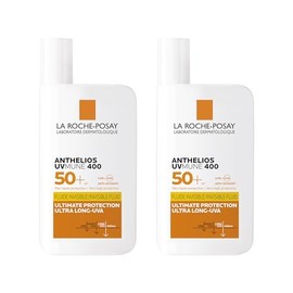 La Roche-Posay Anthelios UVMune 400 Fluid SPF50+ [2er-Pack] x 50 ml | Ultraleichter Sonnenschutz Anti-UVA, Ultralang, wasser- und schweißbeständig