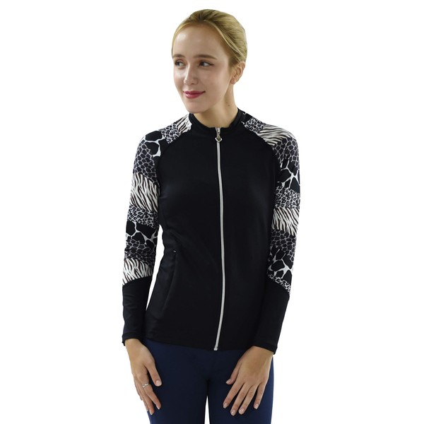 Private Island Women UPF50+ Front Zipper Up Long Sleeve Swimsuits