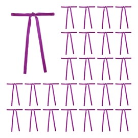 Meseey 30 Pcs Velvet Christmas Bows 5 x 7 Inch Rustic Vintage Wedding Velvet Ribbon Gift Bows for Tree Wreath Garland Home Decor Indoor Outdoor Decorations (Violet)