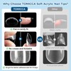 Extra Short Almond Nail Tips, 504pcs 12 Sizes, Soft Acrylic