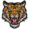 UTOO Embroidered Iron-On Applique Roaring Bengal Striped Souvenir t