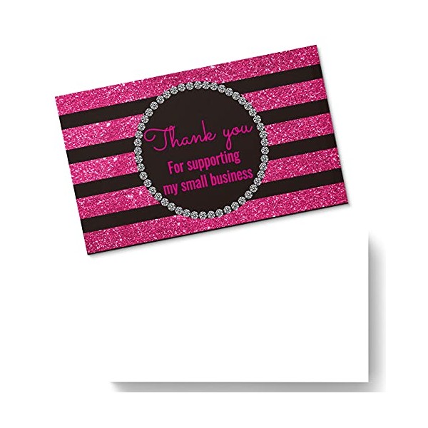 Thank you for supporting my small business card Glitter purple,