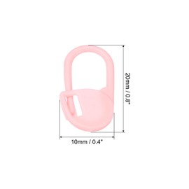 PATIKIL Crochet Stitch Markers, 100 Pack Plastic Knitting Markers Locking Stitch Marker for Sewing Crocheting DIY Craft, Light Pink