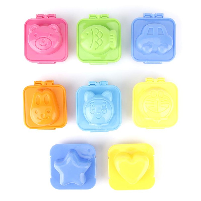 8Pcs Rice Ball Maker Shake Molds Sushi Rice Decorating Mold