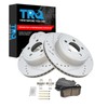 TRQ Rear Brake Pad & Rotor Kit Performance Ceramic Premium