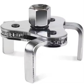 Generisch Ölfilterschlüssel Universal 3-armig Ölfilter Schlüssel Verstellbares Auto Ölfilter Werkzeug mit Antriebsadapter für Ø 64-116mm Durchmesser Autos, Motorräder, LKW – Zweiwege