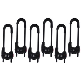 6 Pack Upgrade U-Shaped Sliding Cabinet Locks Multifunctional Child Safety Lock Adjustable Baby Proof Clips for Home Cabinets Refrigerator Doors Cabinet Knobs and Window Handles