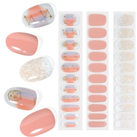 MISS MODA Gel Nail Seal, Nail Seal, Curing Type, Lasts for 2 Weeks Easy, Easy Off, Nail Seal, Salonk-Grade 3D Appearance, Starter Kit, Just Stick On, 33 Tips Configuration