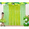 3 Pack Green and Light Green Foil Fringe Curtains for