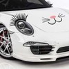 Car Eyelash Stickers, 4 Pieces 3D Eyelashes Car Decorative Sticker,