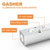 GASHER Aluminum Air Manifold 2 Way 4 Port Pneumatic Air