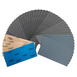 80Pcs Wet Dry Sandpaper, Waterproof 600 800 1000 1200 1500 2000 2500 3000 Sand Paper Sheet for Wood Metal Polishing Automotive Polishing
