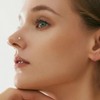 Moissanite Nose Stud for Women - 18K Gold Moissanite Nose