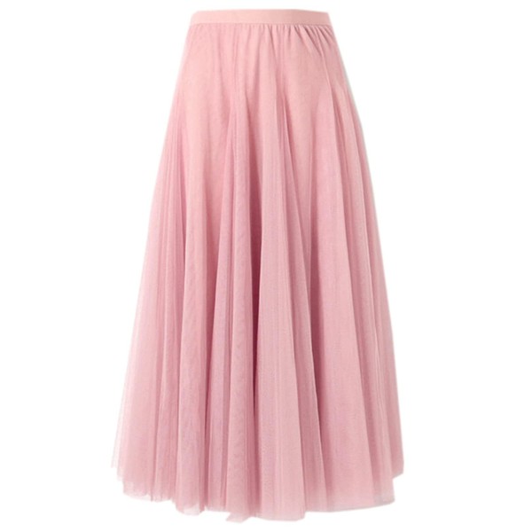 Tulle Skirts for Women, Elastic High Waist A Line Basic