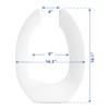 Commercial Heavy Duty Open Front Toilet Seat Without Cover, Thickened