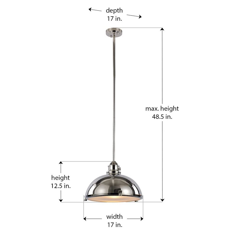 Trans Globe Lighting PND-1006 WB Indoor Performance 17" Pendant, Weathered