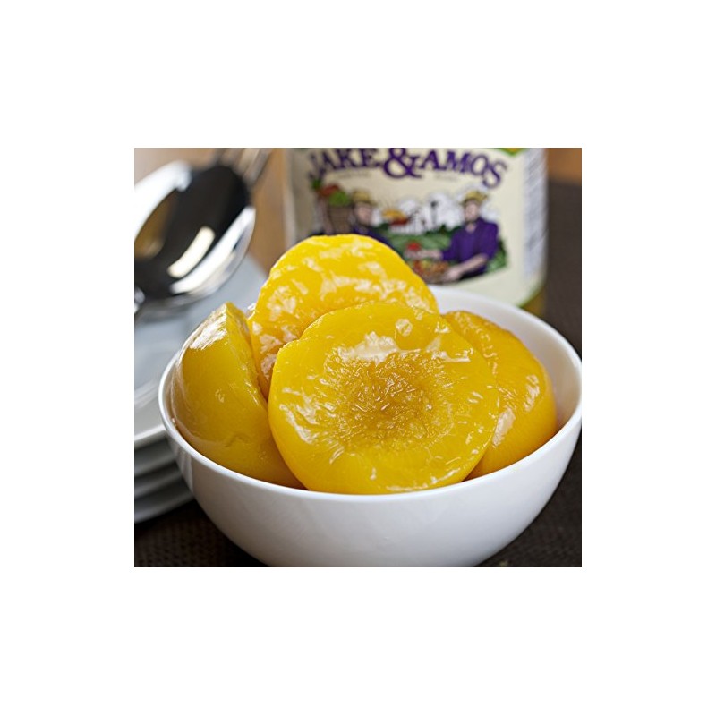 Jake & Amos Peach Halves 32 Oz. (2 Jars) -