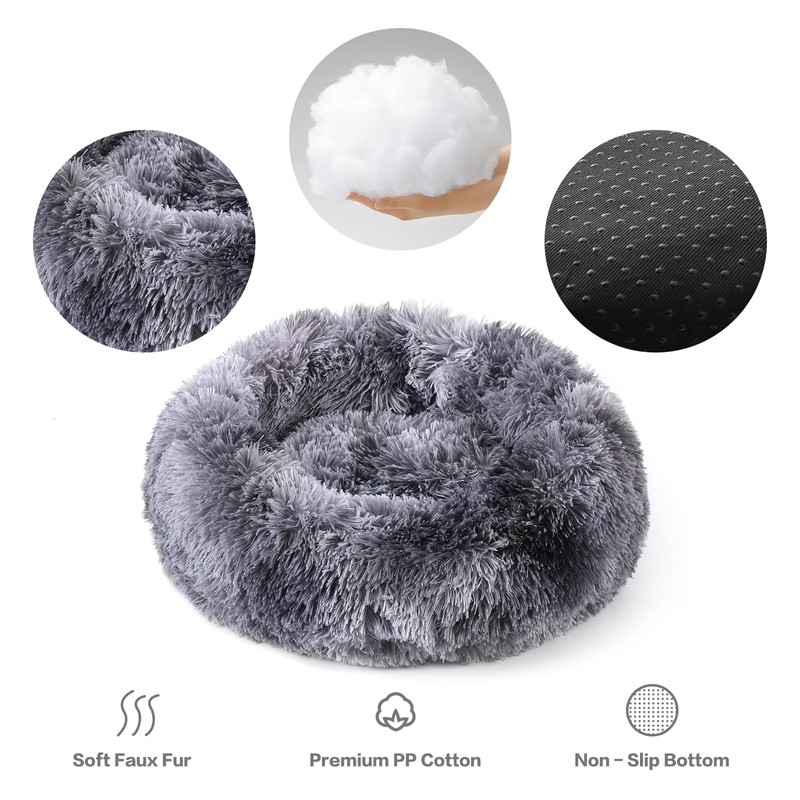 NOYAL Calming Donut Dog Bed for Small to Medium Dogs