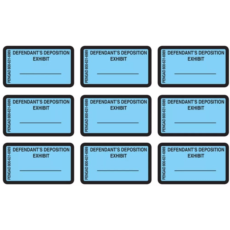Pengad DEFENDANT'S DEPOSITION EXHIBIT, 7/8 X 1-1/2 inches, 240 labels